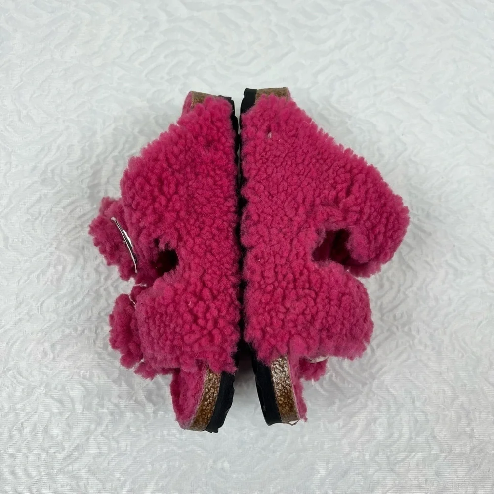 Birkenstock Arizona Kids Shearling Sandals Pink 35